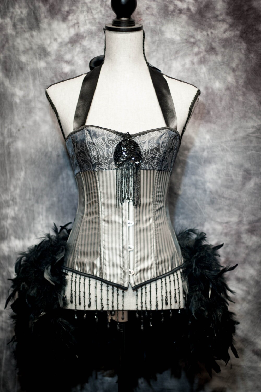 トップス THEREDTHREAD S burlesque corset gray theredthread S burlesque corset gray theredthread S burlesque