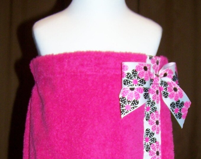 Little Girl Towel Wrap Pink Etsy