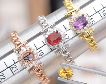 Ring Setting,4x5MM Oval Prong Ring Settings,Solid 925 Sterling Silver Rose Gold Plated Ring,Vintage Styles Ring,Amethyst ring,Cost Breakdown