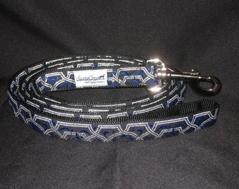 4 Color Choices! Fionn Celtic Vining Double Sided Leash - Red Brown Purple Blue - Lead Only