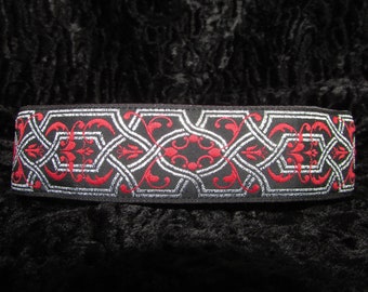 Fionn Red 1.5 or 2 inch Greyhound Martingale Dog Collar - Padded and Lined with Free Custom Sizing