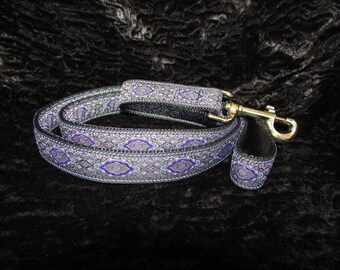 Sibyl Purple and Blue Leash - Made to Match SavingGreys Sibyl Martingale Dog Collar - Lead Only