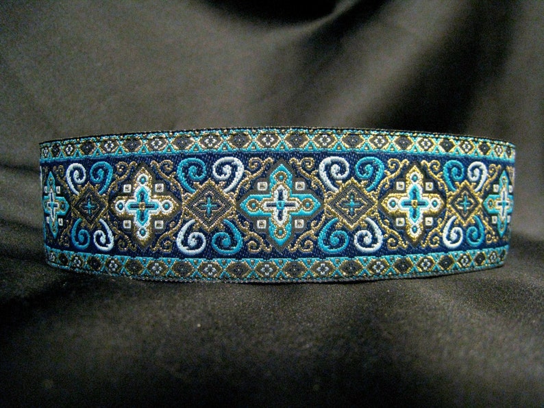 Regal Blue 1.5 or 2 inch Greyhound Martingale Dog Collar Padded and Lined with Free Custom Sizing 1.5 Inches