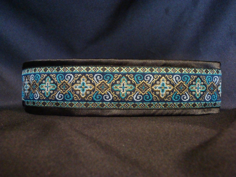 Regal Blue 1.5 or 2 inch Greyhound Martingale Dog Collar Padded and Lined with Free Custom Sizing 2 Inches