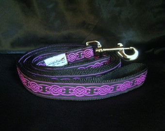 Green or Purple Celtic Danu Leash - Made to Match SavingGreys Celtic Danu Martingale Greyhound Dog Collar - Lead Only