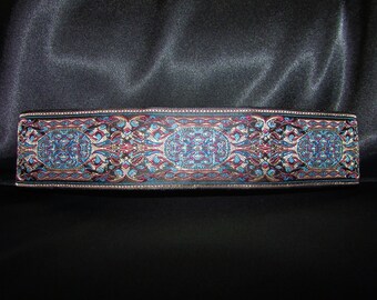Dante Red and Blue 1.5 or 2 inch Martingale Dog Greyhound Collar - Padded and Lined with Free Custom Sizing
