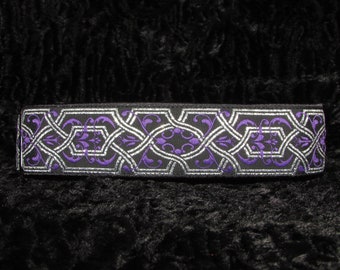 Fionn Purple 1.5 or 2 inch Celtic Greyhound Martingale Dog Collar - Padded and Lined with Free Custom Sizing