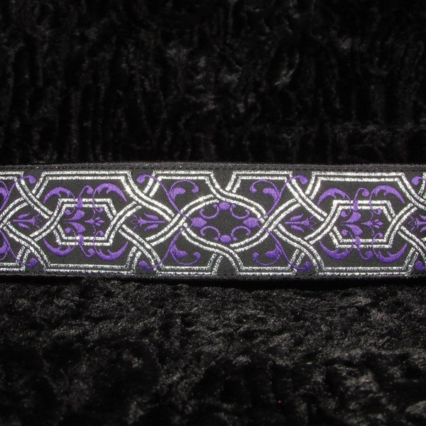 Fionn Purple 1.5 or 2 inch Celtic Greyhound Martingale Dog Collar - Padded and Lined with Free Custom Sizing