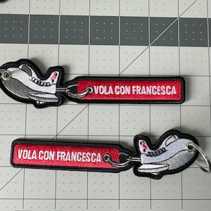 Vola Con Francesca Keychain - official merchandise - YouTube channel - plane keychain - remove before flight