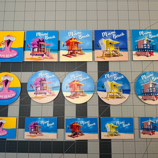 HANDMADE MIAMI BEACH magnets