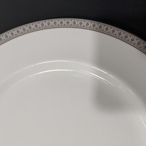 Royal Doulton Piper Platinum Dinner Plate | English Fine Porcelain