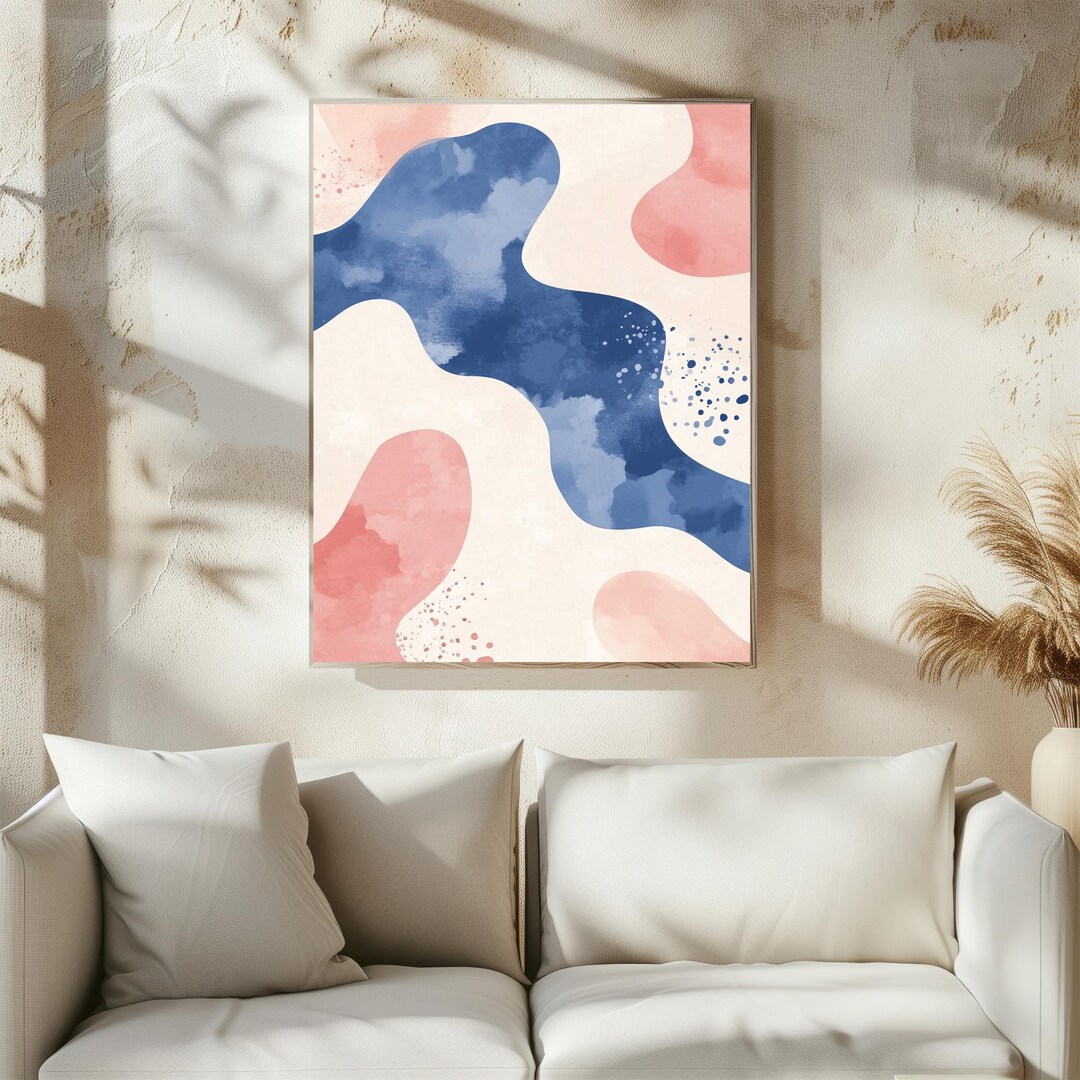 Azatyam Minimalist Abstract Wall Art Earth Tones Picture Living Room ... - Minimalist Artistic Living Room Decor