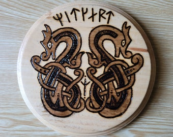 Midgard Dragons Wood Plaque