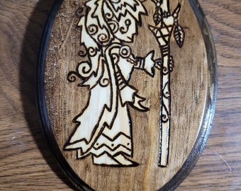 Magick Elf Wood Plaque Original Design