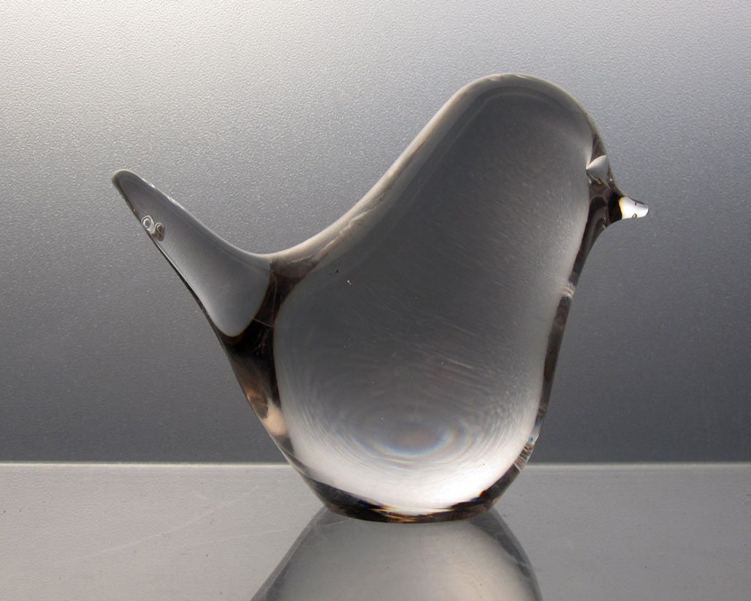 Vintage Wedgwood Glass Bird Paperweight / Clear Crystal - Etsy