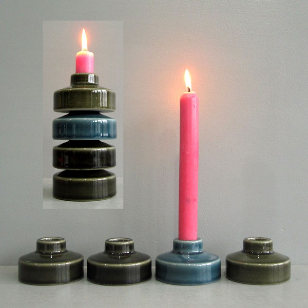 Vintage Wade stacking candle holders, Set of four
