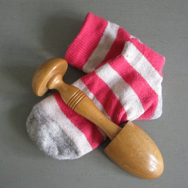 Vintage double ended darning mushroom