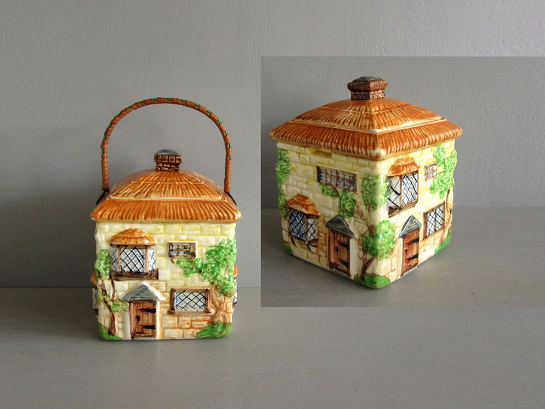 Vintage Beswick Ware Pottery Thatched Cottage Biscuit Jar - Etsy