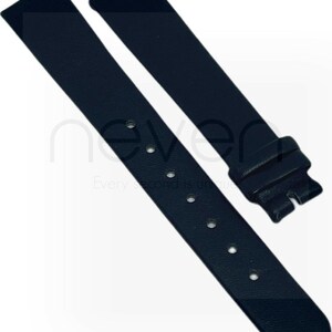 Bracelet - genuine leather - black - 14x12mm