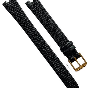 Rotary - bracelet - genuine leather - black - 12mm