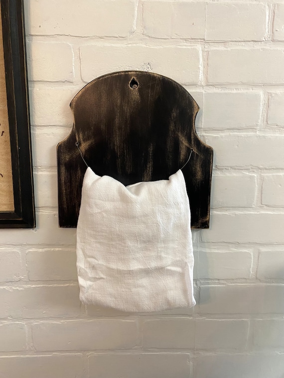 Primitive Towel Holder Colonial Decor Etsy
