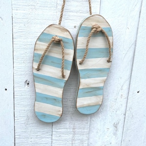 wood flip flops wood sandals beach decor coastal decor nautical decor beach chic pool house decor nursery decor beach wedding guest book