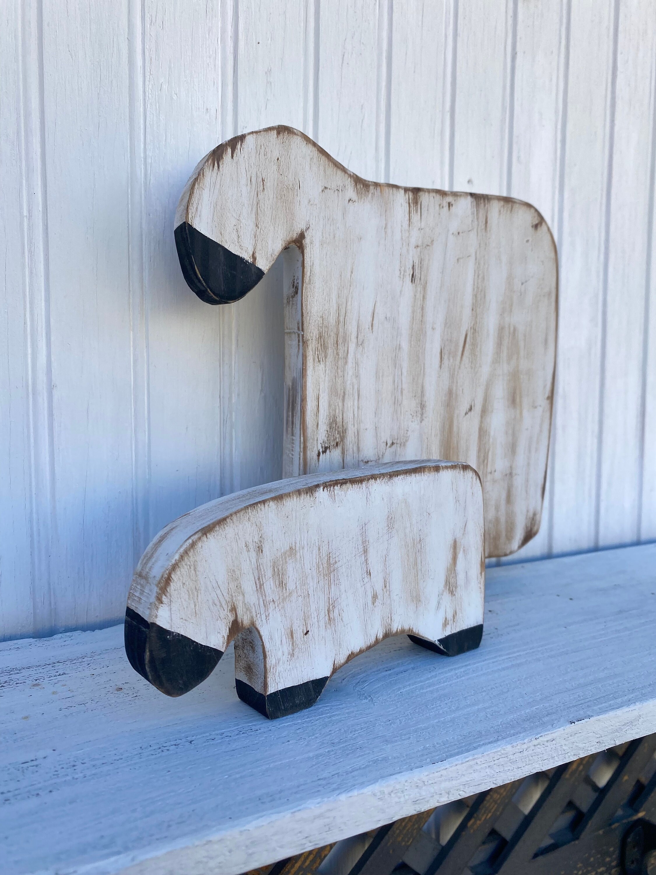 Primitive Sheep Rustic Sheep Set of Sheep Wooden Sheep Farmhouse Decor ...