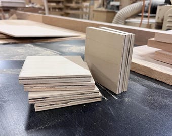 Unfinished Wood Craft Blocks, 3x3 inch, Set of 6
