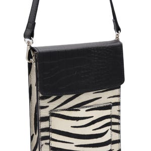 Sac à bandoulière Book pour femme - Sac à bandoulière élégant en cuir véritable avec bandoulière amovible, doublure en velours doux, fermeture magnétique
