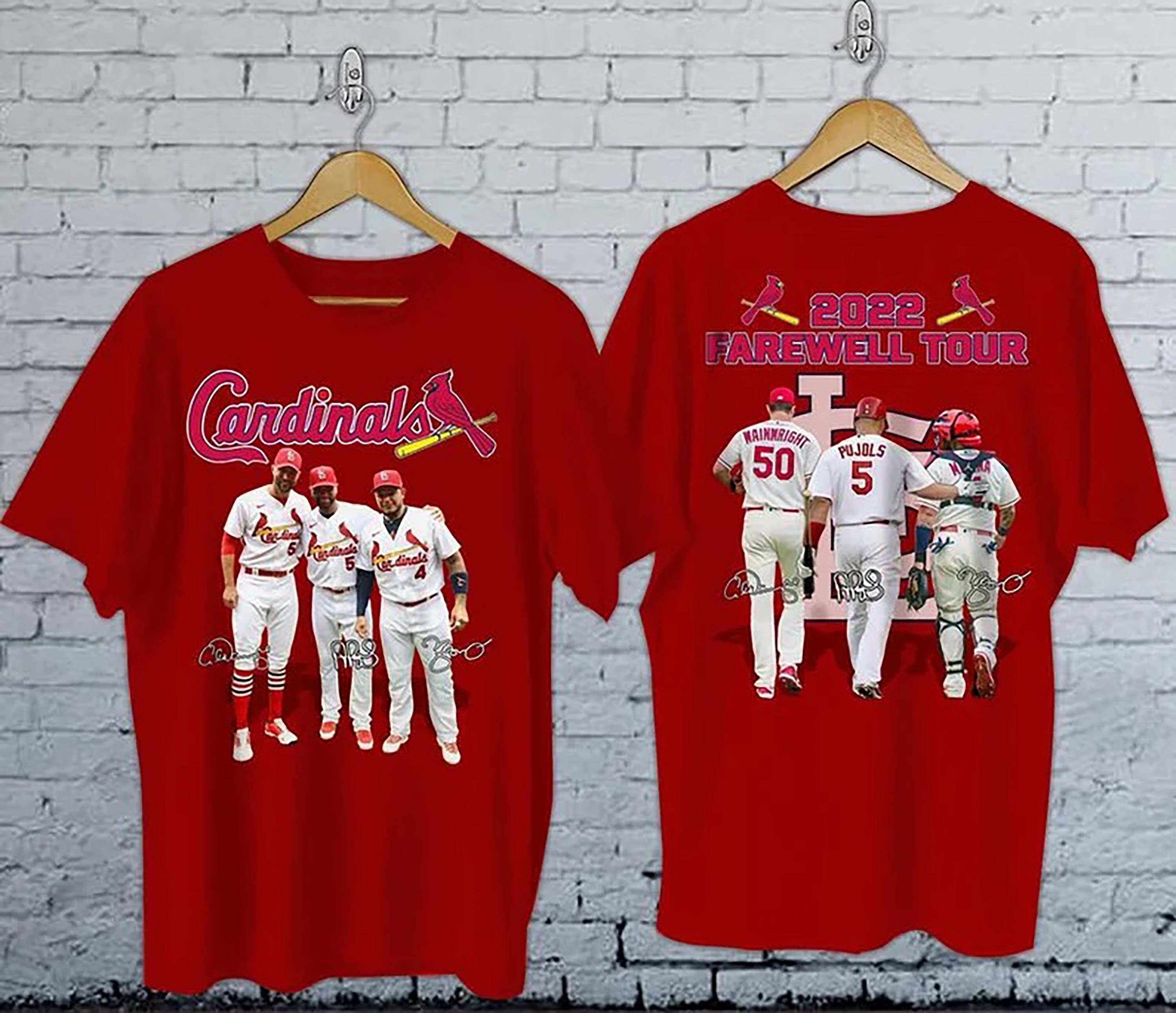 St Louis Cardinals Adam Wainwright Albert Pujols And Yadier Molina The Last  Dance Signatures Shirt - Teespix - Store Fashion LLC