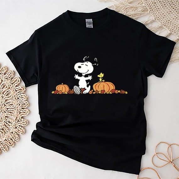 Snoopy Dog Autumn Pumpkins Shirt Peanuts Halloween Shirt Etsy