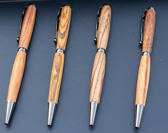 Beautiful Handmade Exotic Wooden Pens Unique Gift For Writers Wood Pens For Professionals Slimline Pens Smooth Writing With Gift Box