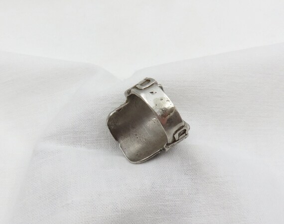 Vintage Silver Saddle Ring - image 3