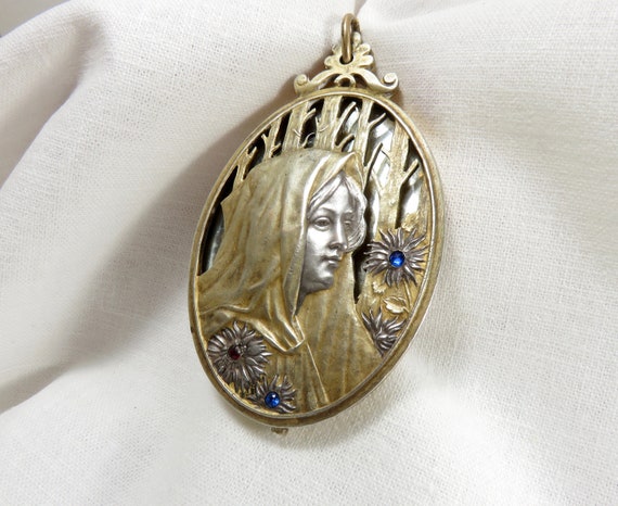Circa 1900. French Mirror Pendant
