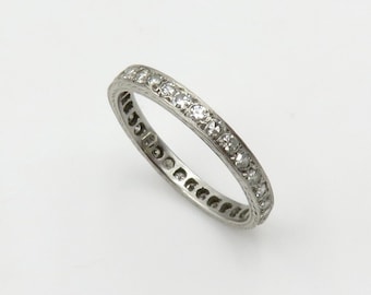 Circa 1920's Platinum and Diamond Eternity Band