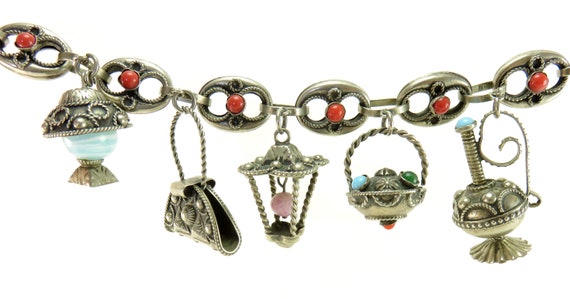 Vintage Italian Charm Bracelet - image 1