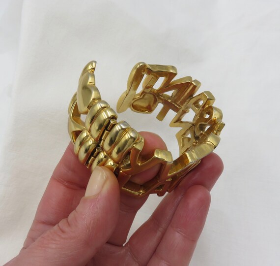 Circa 1980's Yves Saint Laurent Logo Cuff - image 8