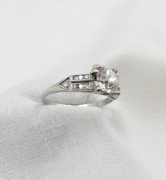 Art Deco Era 1.03 carat Old European Cut Diamond … - image 3