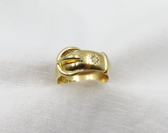 Circa 1918 18KT Gold Buckle Ring