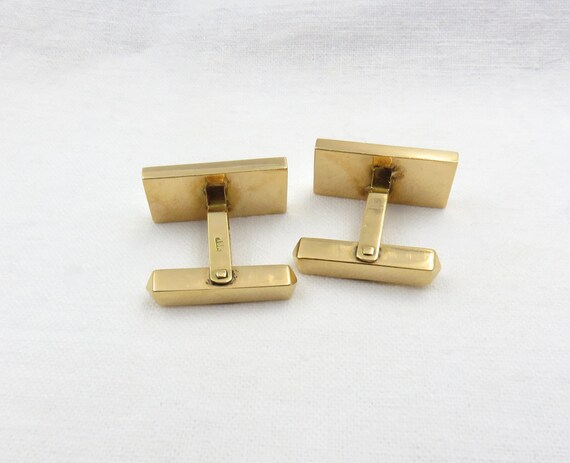 Vintage 18KT Yellow Gold Pair of Chinese Characte… - image 3