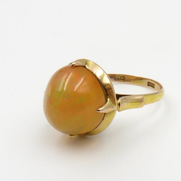 •CAIRN• mexican fire opal + silver ring (size 8.5)