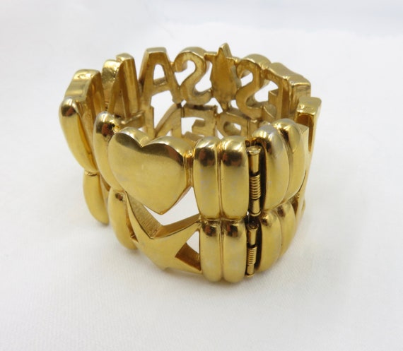 Circa 1980's Yves Saint Laurent Logo Cuff - image 5