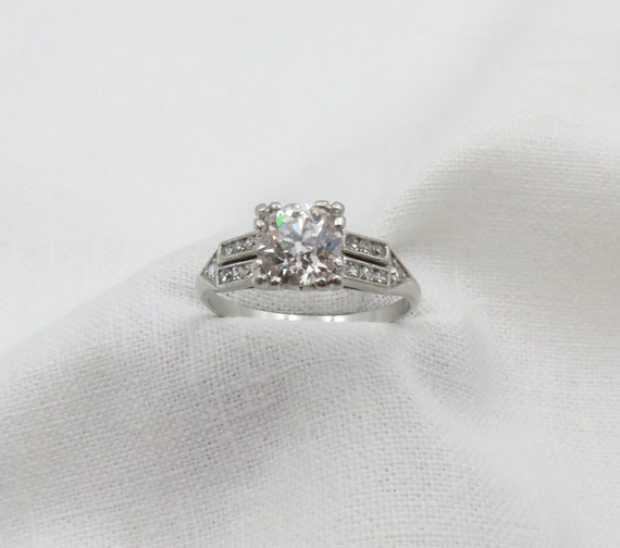 Art Deco Era 1.03 carat Old European Cut Diamond … - image 7