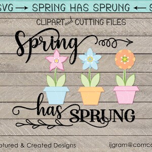 Cute SVG *Spring Has Sprung* Clip-Art /Cut File