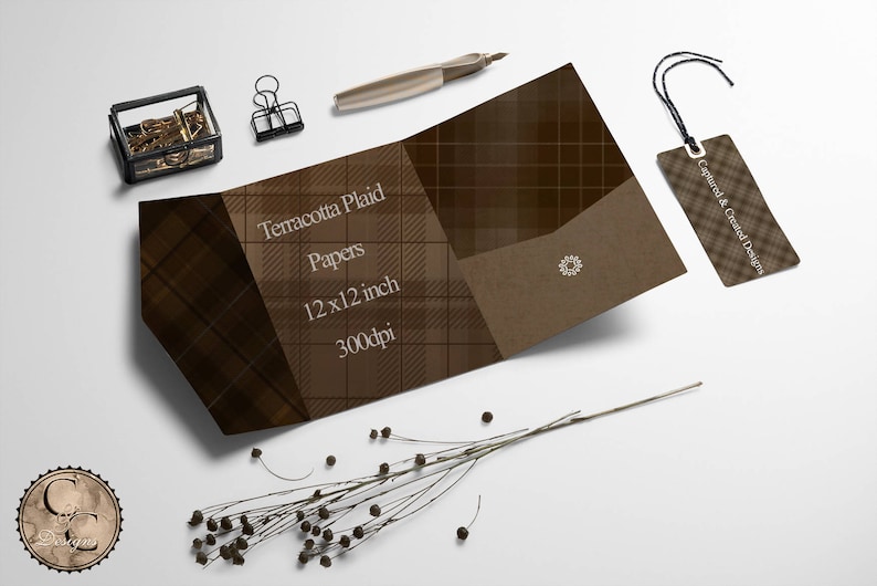 Sandstone-A Study In Plaid 18 Digital PapersBrown Tones*****Instant Download