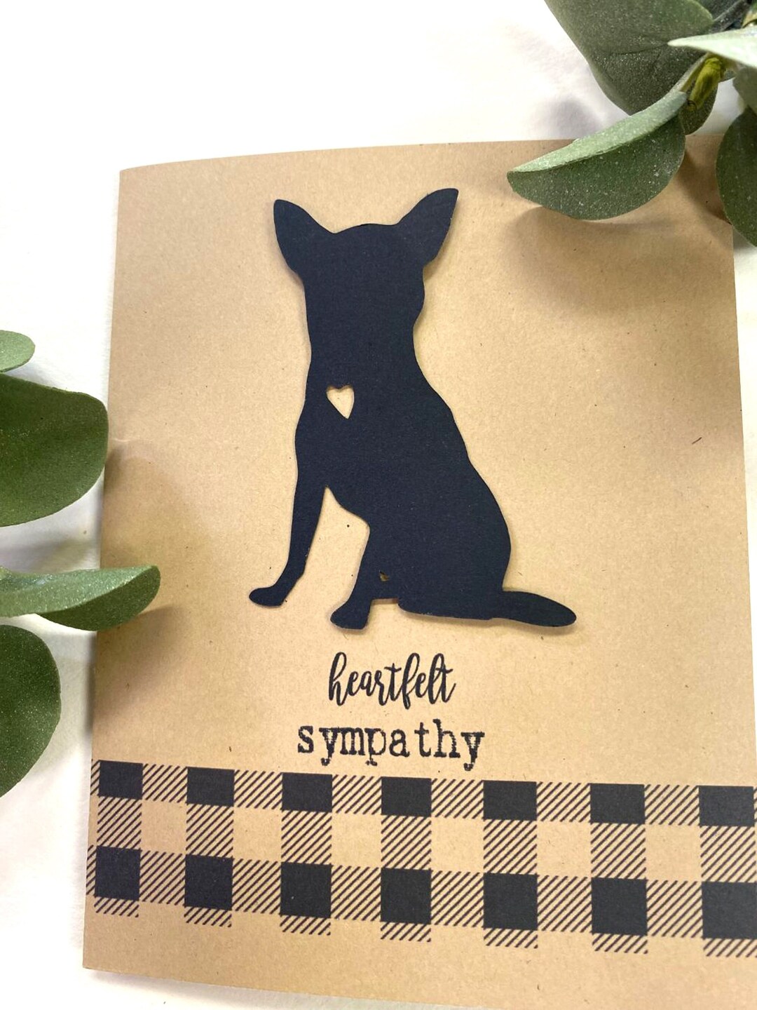 Pet Sympathy Card for Dogs Death / Dog Condolence Card /pet Loss