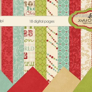 Joyful Christmas Mega Digital Paper Pack******INSTANT DOWNLOAD*******