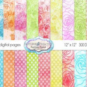 22 Fantasy Floral Patterned Papers
