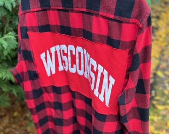 Custom Vintage T-shirt Back Flannel, College Apparel, College