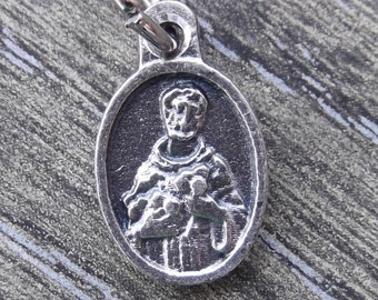5 Mini Silvery St Francis of Assisi Medals - Dog - Greyhound - Cat - Birds - Wolf - Peace - Patron Saint of Animals (JWL-R)